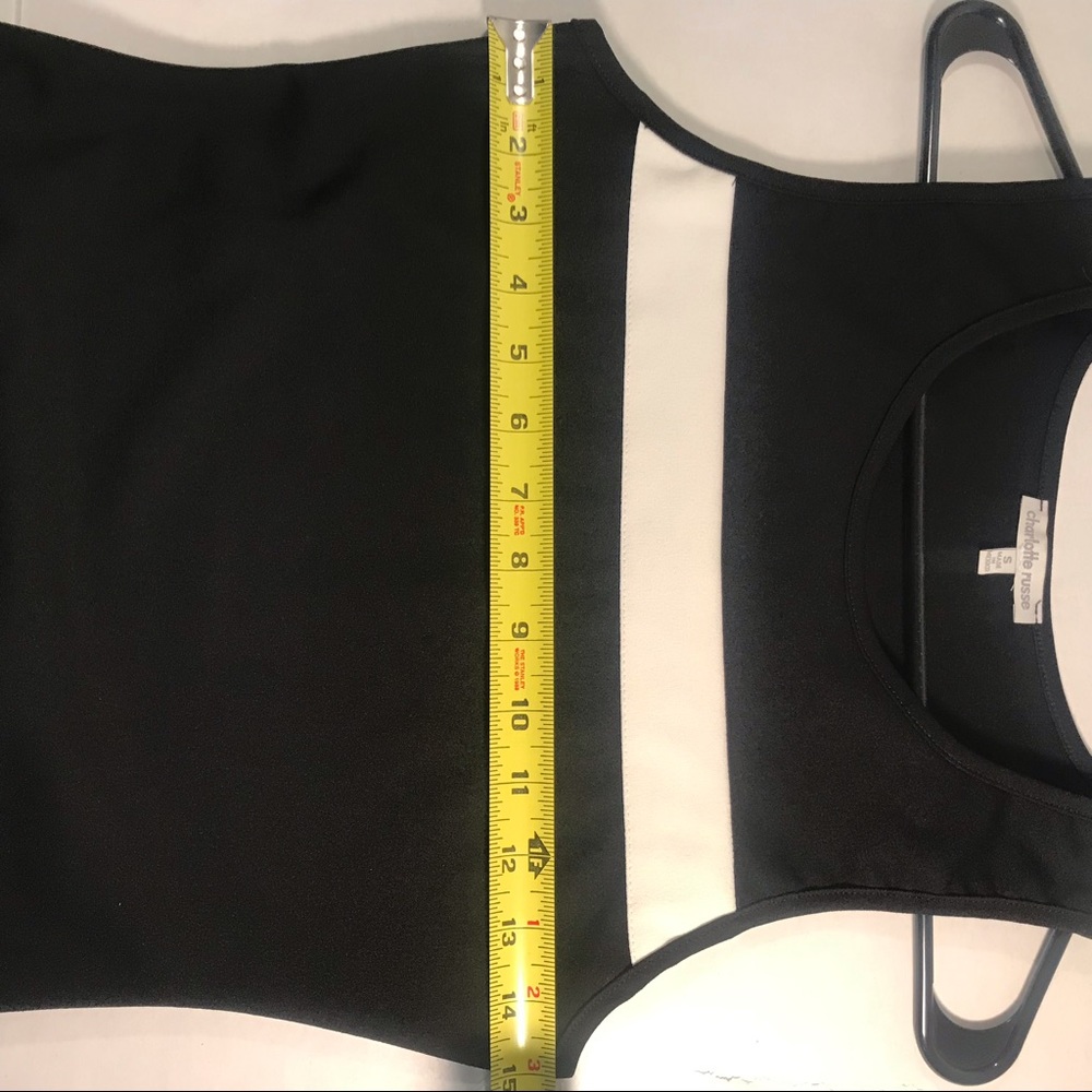 Charlotte Russe Black And White Slit Dress Small - Picture 6 of 8